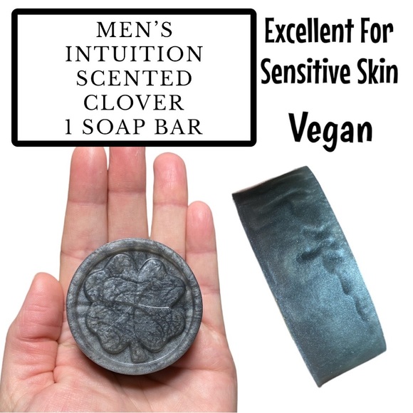 Effervescent Bubbles Other - 1 Bar, Men's Intuition Clover Soap, Handmade, Great Gift Idea ( PRICE IS FIRM )